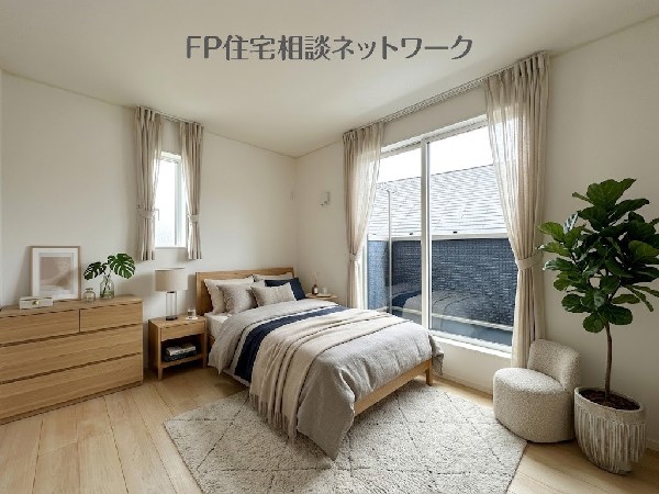 ■寝室■本画像はAIがCGで家具作成しており、実際の現地に家具は設置されておりません。また、販売価格に家具等は含まれておりません。