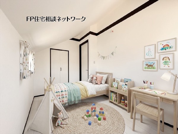 【洋室│4.3帖】本画像はAIがCGで家具作成しており、実際の現地に家具は設置されておりません。また、販売価格に家具等は含まれておりません。