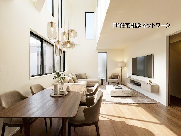 【LDK│18.4帖】本画像はAIがCGで家具作成しており、実際の現地に家具は設置されておりません。また、販売価格に家具等は含まれておりません。