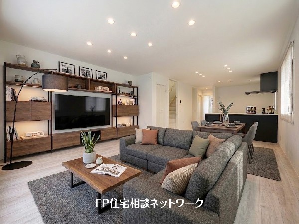 ■リビング■本画像はAIがCGで家具作成しており、実際の現地に家具は設置されておりません。また、販売価格に家具、小物等は含まれておりません。