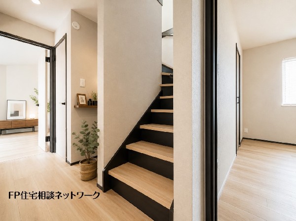 ■階段■本画像はAIがCGで家具作成しており、実際の現地に家具は設置されておりません。また、販売価格に家具、小物等は含まれておりません。