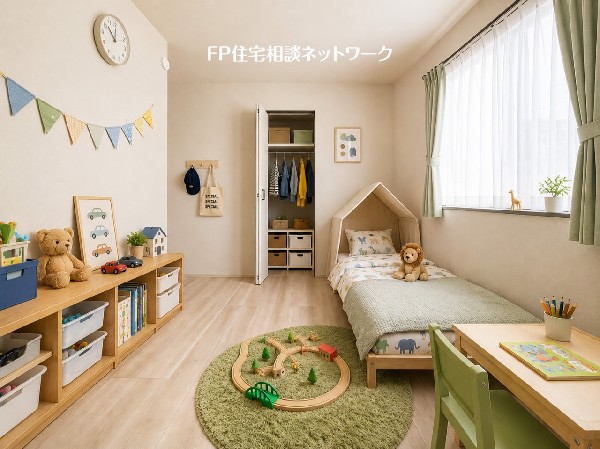 ■子供部屋■本画像はAIがCGで家具作成しており、実際の現地に家具は設置されておりません。また、販売価格に家具、小物等は含まれておりません。