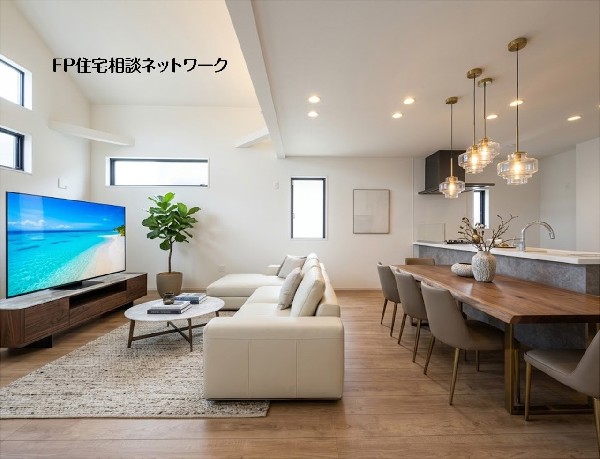【LDK│21.5帖】本画像はAIがCGで家具を作成しており、実際の現地に家具は設置されておりません。また、販売価格に家具等は含まれておりません。