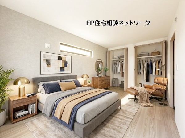 【洋室│7.5帖】  本画像はAIがCGで家具作成しており、実際の現地に家具は設置されておりません。また、販売価格に家具等は含まれておりません。