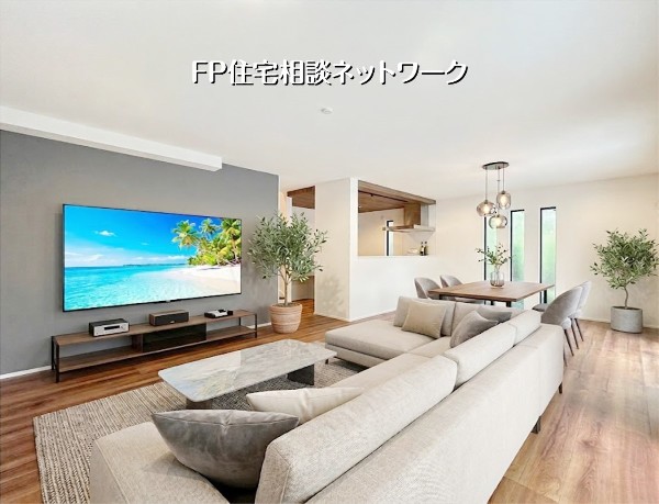 【LDK│19.25帖】本画像はAIがCGで家具を作成しており、実際の現地に家具は設置されておりません。また、販売価格に家具等は含まれておりません。