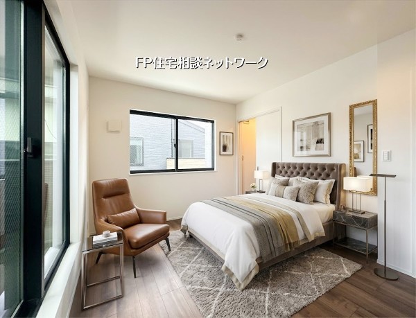 【洋室│6帖】本画像はAIがCGで家具を作成しており、実際の現地に家具は設置されておりません。また、販売価格に家具等は含まれておりません。