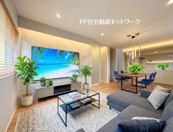 【LDK│20帖】  本画像はAIがCGで家具を作成しており、実際の現地に家具は設置されておりません。また、販売価格に家具等は含まれておりません。