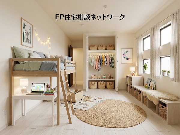 【洋室│6.5帖】  本画像はAIがCGで家具作成しており、実際の現地に家具は設置されておりません。また、販売価格に家具等は含まれておりません。