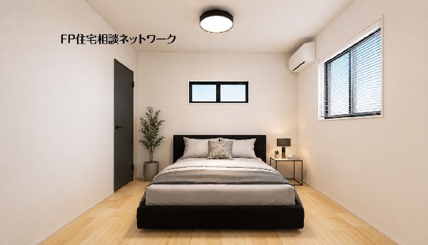【内観イメージパース】2面採光でお部屋の隅々まで明るい印象の居室。おひさまの光を、爽やかな風をたっぷりと取り込めます。