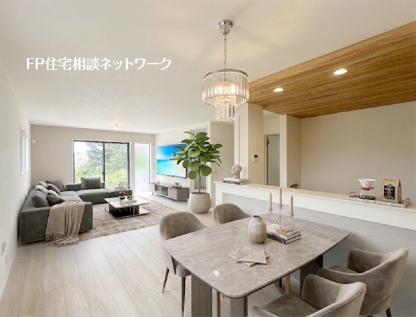 【LDK│19.2帖】  本画像はAIがCGで家具を作成しており、実際の現地に家具は設置されておりません。また、販売価格に家具等は含まれておりません。