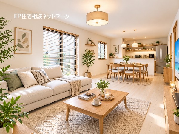 ■リビング■本画像はAIがCGで家具作成しており、実際の現地に家具は設置されておりません。また、販売価格に家具、小物等は含まれておりません。