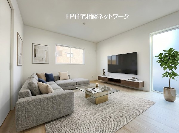 【LDK│15帖】  本画像はAIがCGで家具を作成しており、実際の現地に家具は設置されておりません。また、販売価格に家具等は含まれておりません。