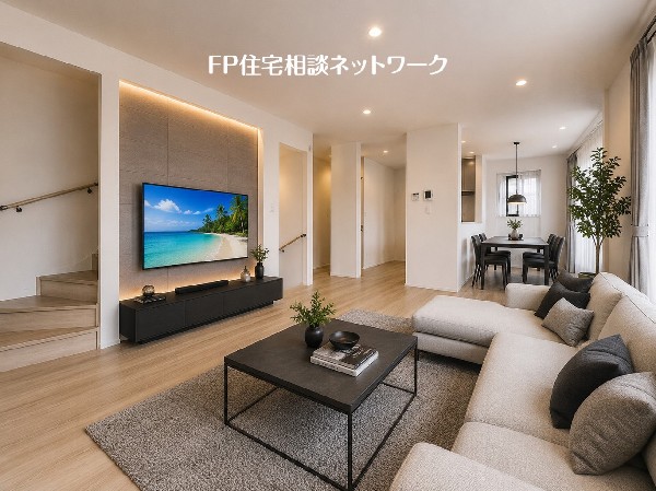 ■リビング■本画像はAIがCGで家具作成しており、実際の現地に家具は設置されておりません。また、販売価格に家具等は含まれておりません。