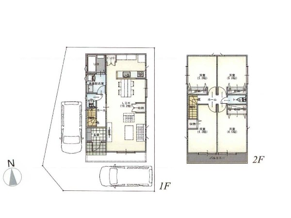 参考プラン「間取り：4LDK　建物面積：97.70平米　建物価格：2500万円（税込）」