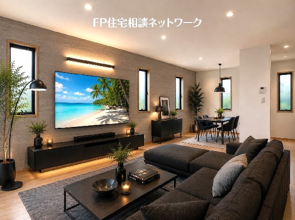 ■リビング■本画像はAIがCGで家具作成しており、実際の現地に家具は設置されておりません。また、販売価格に家具等は含まれておりません。