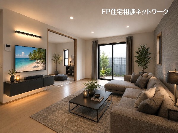 ■リビング■本画像はAIがCGで家具作成しており、実際の現地に家具は設置されておりません。また、販売価格に家具等は含まれておりません。