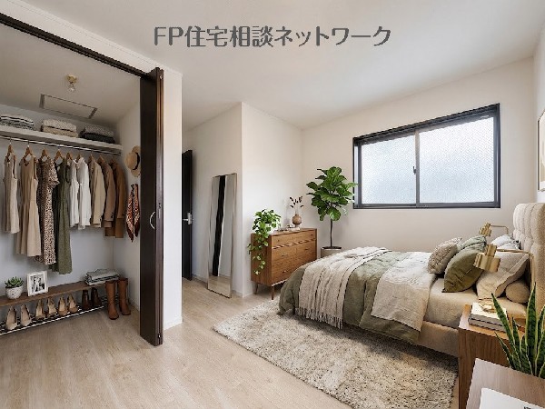 全居室には大型の収納クローゼットを完備！普段使いのお洋服や小物はもちろん、季節物のお洋服などもしっかりと整理整頓おしまい頂けます。居室空間をより広く隅々までお使いいただけますね。
