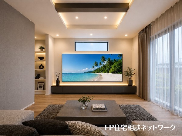 ■リビング■本画像はAIがCGで家具作成しており、実際の現地に家具は設置されておりません。また、販売価格に家具等は含まれておりません。