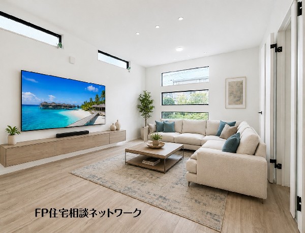 【LDK│25帖】  本画像はAIがCGで家具を作成しており、実際の現地に家具は設置されておりません。また、販売価格に家具等は含まれておりません。