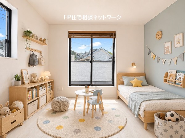 ■子供部屋■本画像はAIがCGで家具作成しており、実際の現地に家具は設置されておりません。また、販売価格に家具、小物等は含まれておりません。