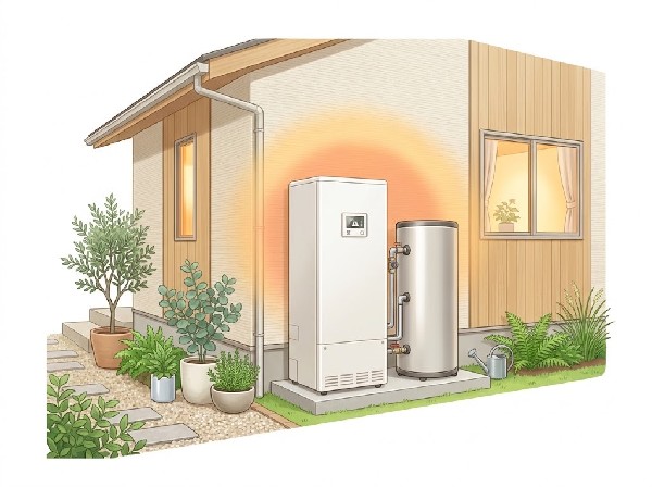 【省エネ給湯器】省エネ給湯器  少ないエネルギーで効率よくお湯を沸かすことができます。これにより光熱費を節約できるだけでなく、CO2排出量も削減できるため、家計にも環境にも優しい設備です。