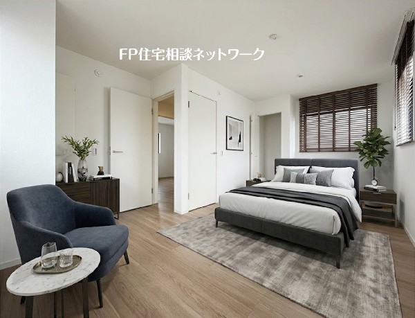 【洋室│4.8帖+4.6帖】  本画像はAIがCGで家具を作成しており、実際の現地に家具は設置されておりません。また、販売価格に家具等は含まれておりません。