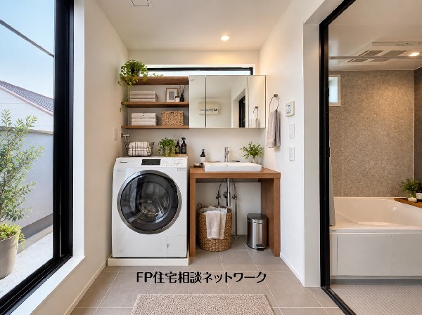 ■洗面所■本画像はAIがCGで家具作成しており、実際の現地に家具は設置されておりません。また、販売価格に家具、小物等は含まれておりません。