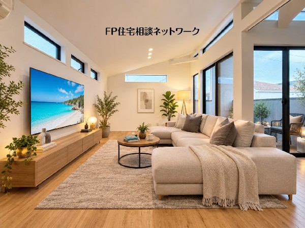 ■リビング■本画像はAIがCGで家具作成しており、実際の現地に家具は設置されておりません。また、販売価格に家具、小物等は含まれておりません。