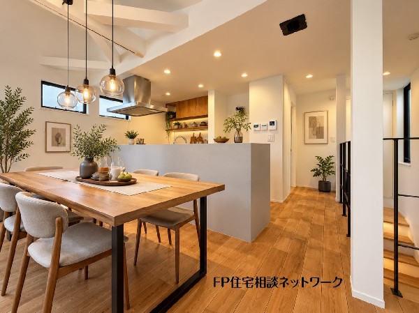 ■ダイニング■本画像はAIがCGで家具作成しており、実際の現地に家具は設置されておりません。また、販売価格に家具、小物等は含まれておりません。