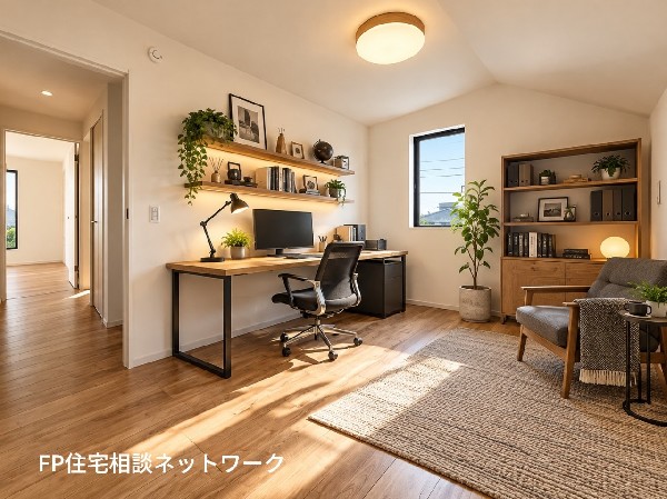 本画像はAIがCGで家具、小物、照明、植栽などを生成しているため、実際の現地には設置されておりません。