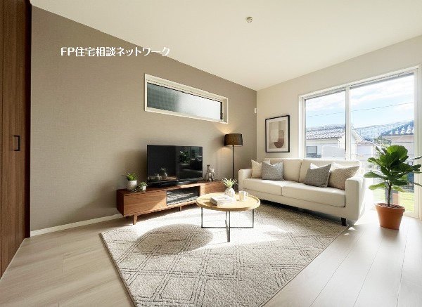 17帖の広々ＬＤＫ。導線もしっかりと取れているので、ソファーなどの家具もしっかりと配置できます。