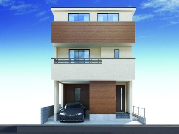 外観:駅まで平坦徒歩4分という抜群の利便性に加え、物件のすぐそばには緑豊かな「寛政町公園」があります。