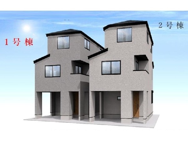 外観:閑静な住宅地に馴染む落ち着いた色合いの外観。長く愛着を持って住むからこそシンプルな色目に仕上げました