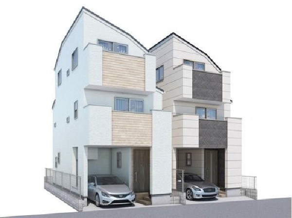 外観:閑静な住宅地に馴染む落ち着いた色合いの外観。長く愛着を持って住むからこそシンプルな色目に仕上げました