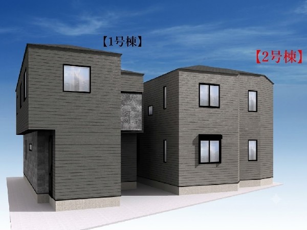 外観:閑静な住宅地に馴染む落ち着いた色合いの外観。長く愛着を持って住むからこそシンプルな色目に仕上げました