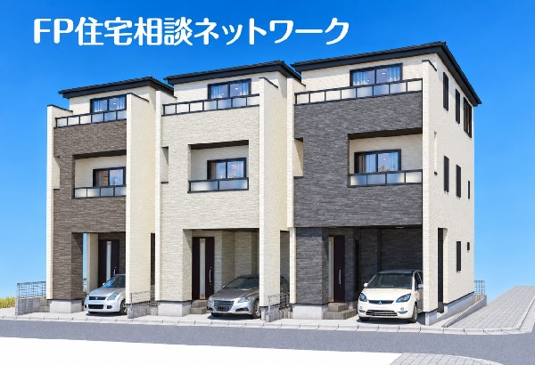 外観:白を基調にしたモダンな外観。シンプルで飽きません。アクセントカラーで外壁を分けることで立体感が生まれます。